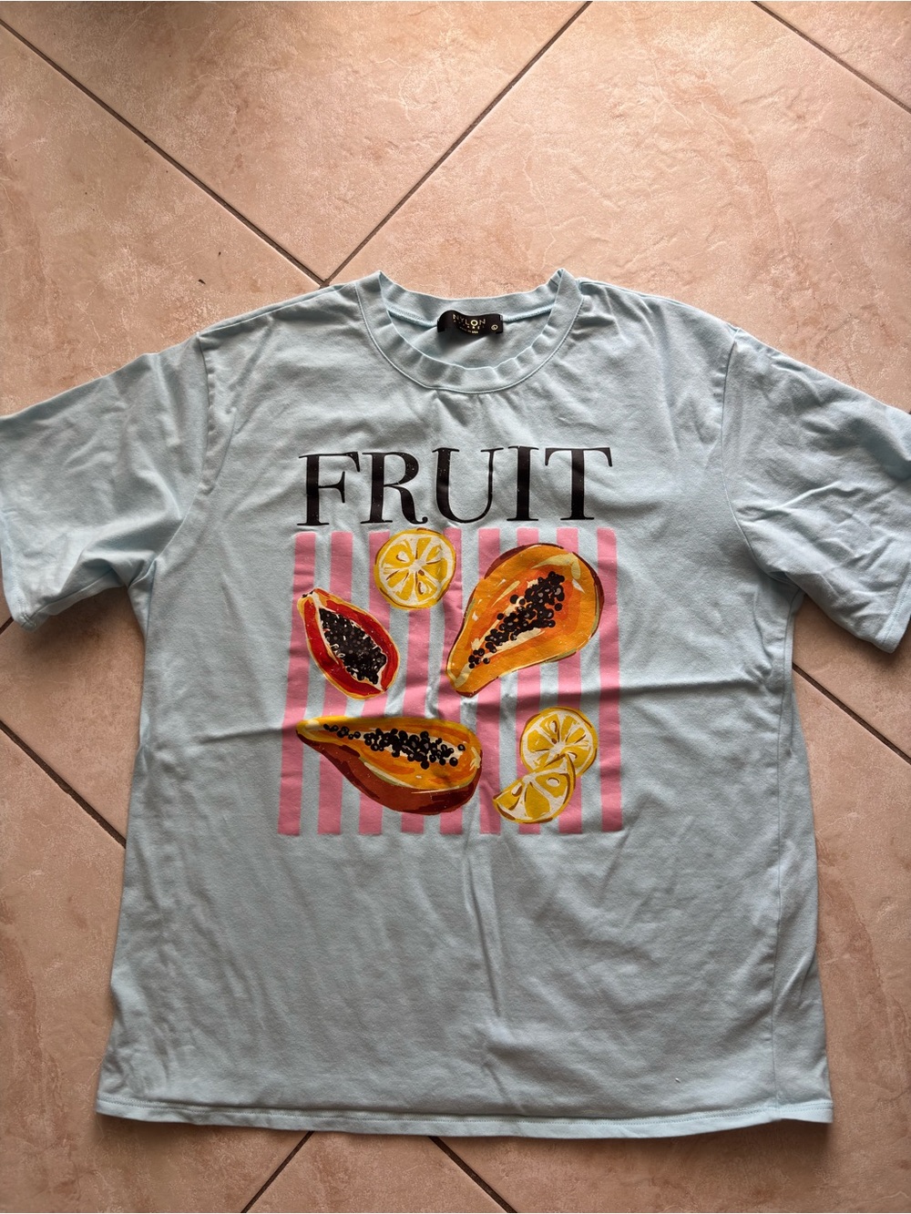 FRUIT Graphic Tee - Light Blue Kids Shirt